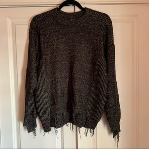 Splendid Women’s Distressed Crew Neck Sweater. SM